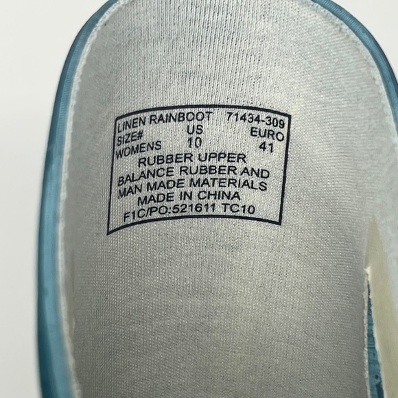 BOGS Linen Rain Boots – Women’s Size 10 (Euro 41) – Teal Green - Picture 4 of 9